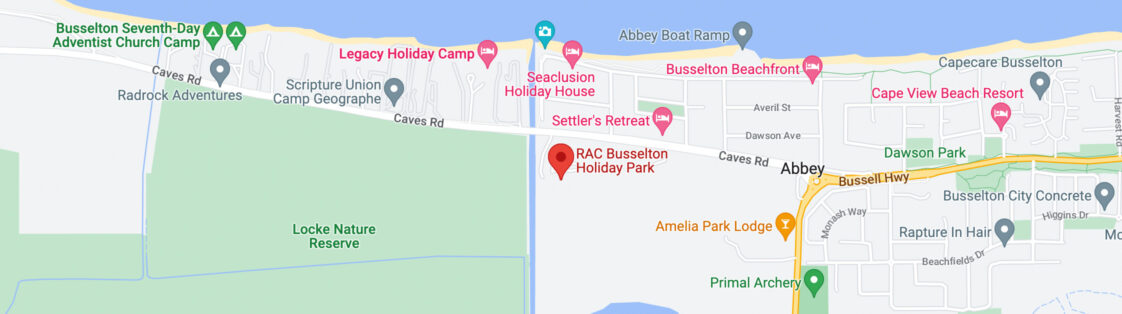 RAC Busselton Holiday Park location