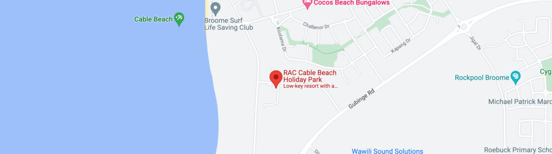 RAC Cable Beach Holiday Park location