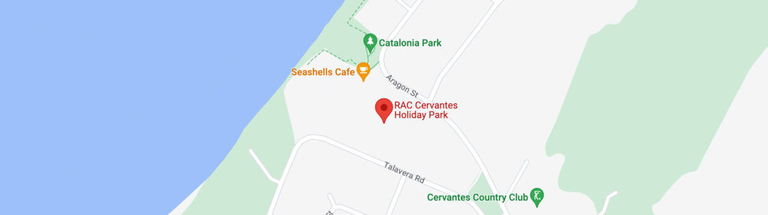 RAC Cervantes Holiday Park location