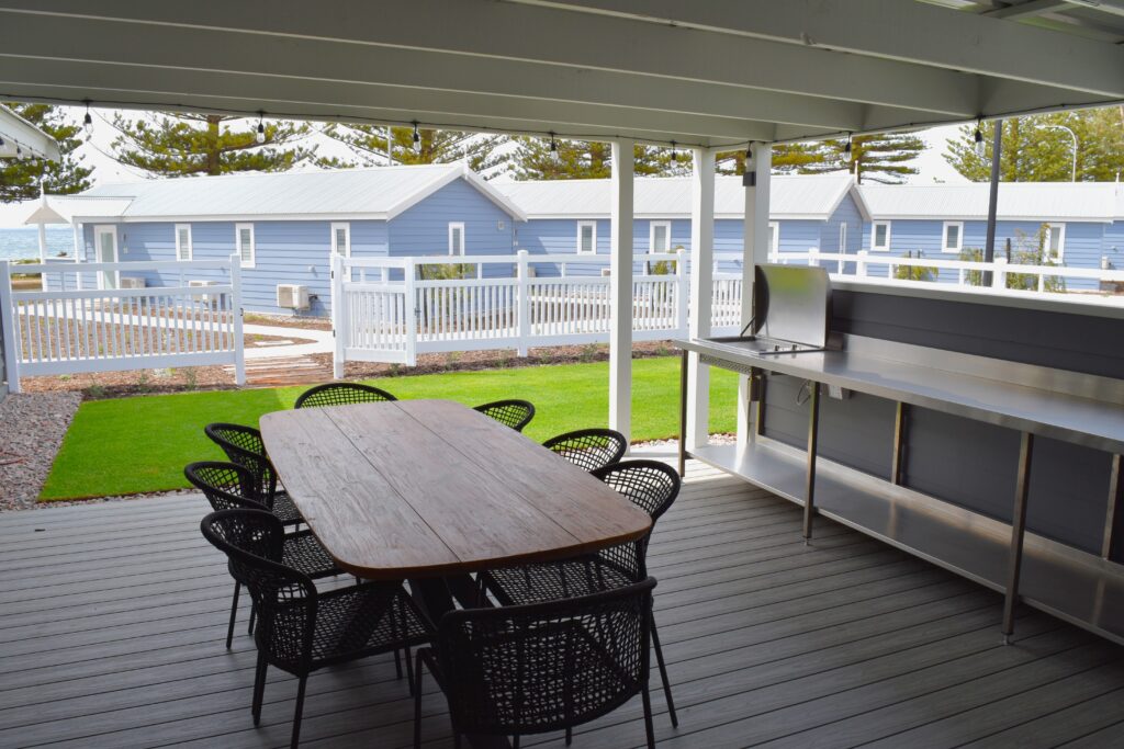 Azure Lodge outdoor deck