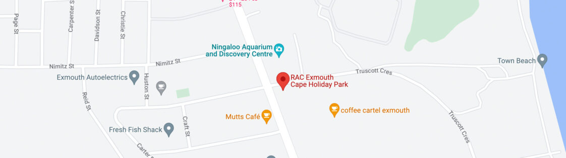 RAC Exmouth Cape Holiday Park location
