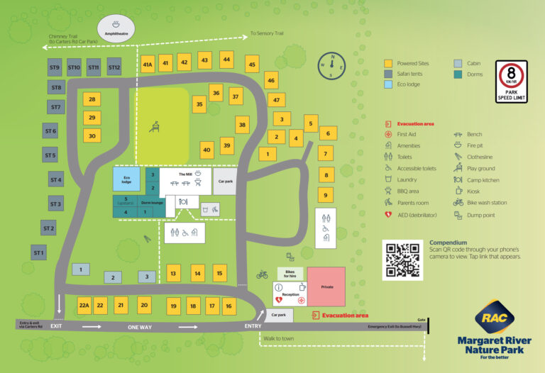 Park Map | RAC Margaret River Nature Park