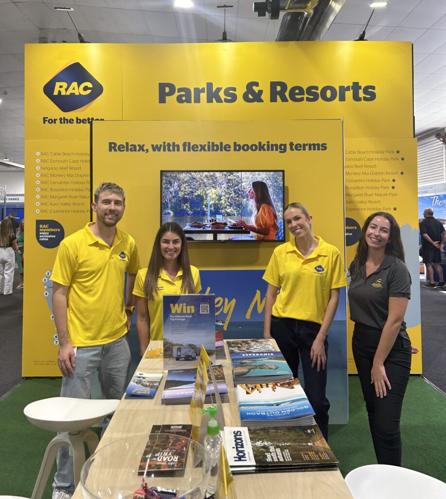 RAC's Parks and Resorts booth at Perth Caravan and Camping Show